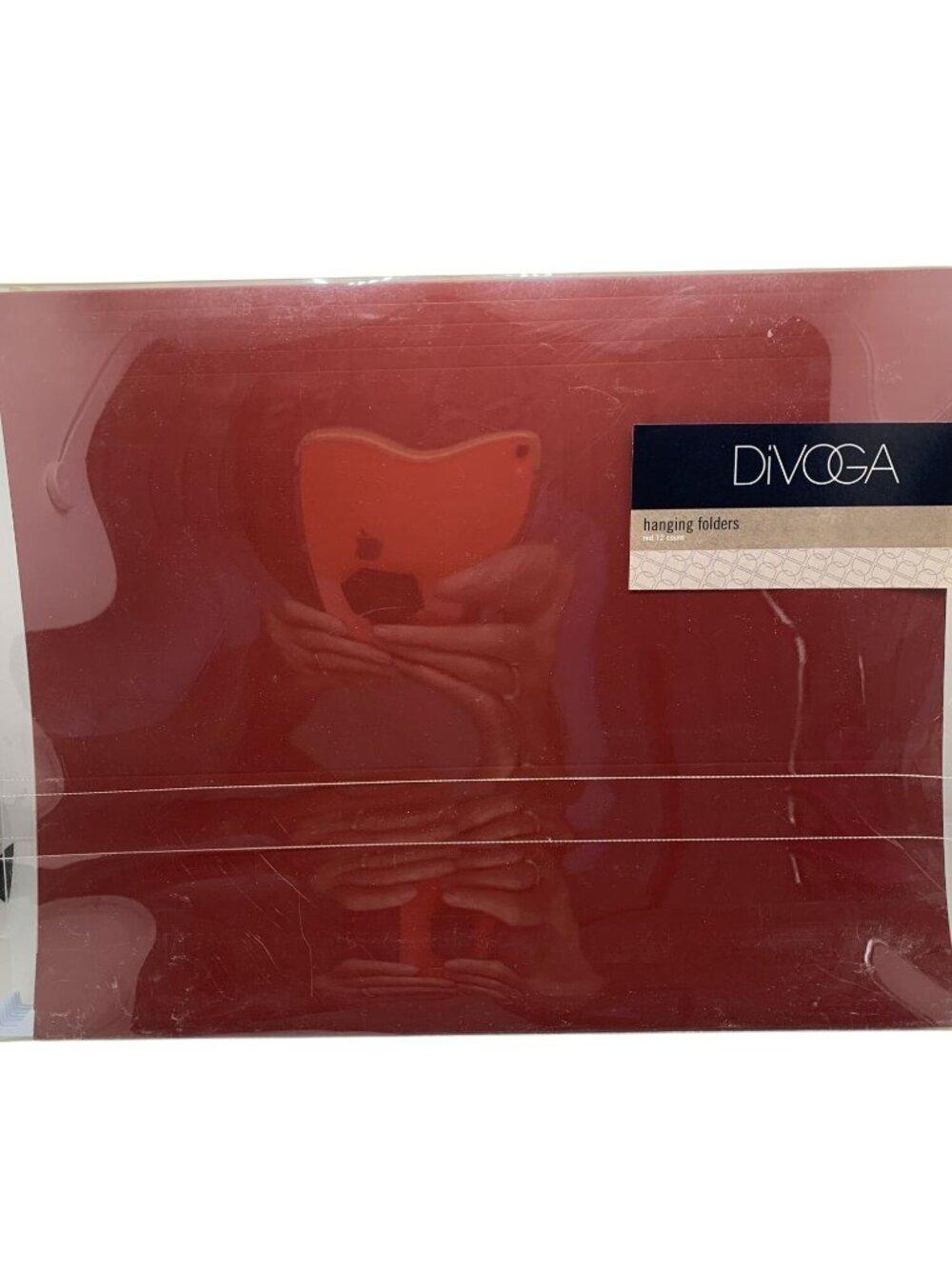 Divoga Hanging File Folders Red 12-Count New Office Organization Supplies